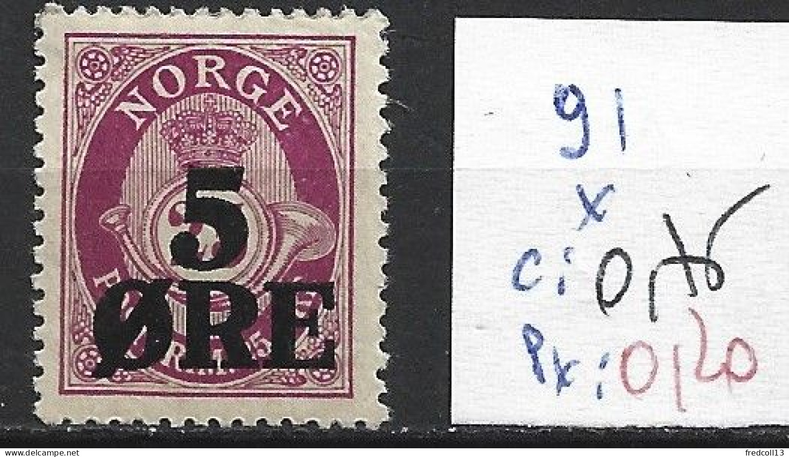 NORVEGE 91 * Côte 0.75 € - Unused Stamps