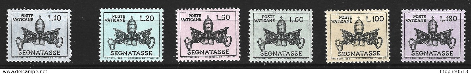 VATICAN. Timbres-taxe N°19-24 De 1968. Armoiries Pontificales Du Pape Paul VI. - Francobolli
