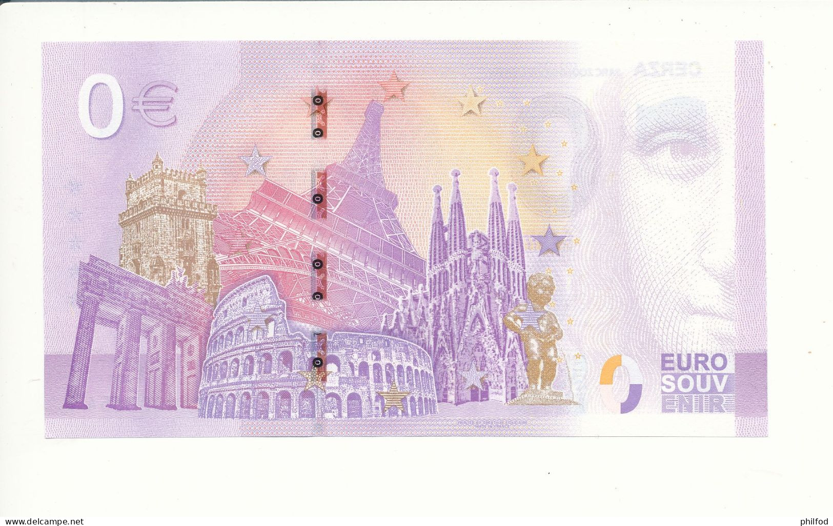 Billet Touristique 0 Euro - CERZA PARC ZOOLOGIQUE LISIEUX - UEDR - 2023-10 - N° 654 - Sonstige & Ohne Zuordnung