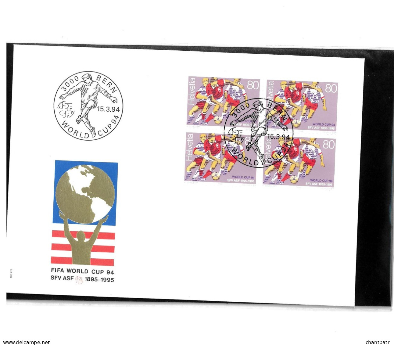 3000 Bern - FIFA World Cup 94 - 15 03 1994 - Beli FDC 093 - Lettres & Documents