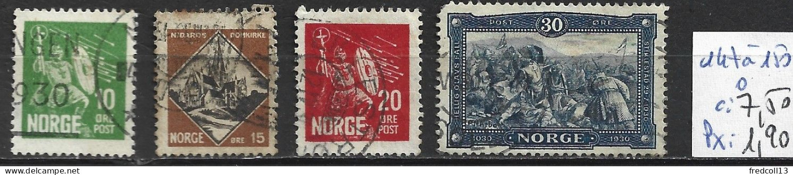 NORVEGE 147 à 150 Oblitérés Côte 7.50 € - Used Stamps