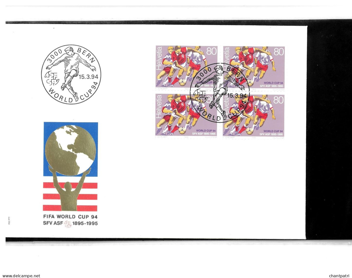 3000 Bern - FIFA World Cup 94 - 15 03 1994 - Beli FDC 094 - Lettres & Documents