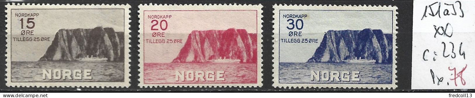 NORVEGE 151 à 153 ** Côte 234 € - Unused Stamps