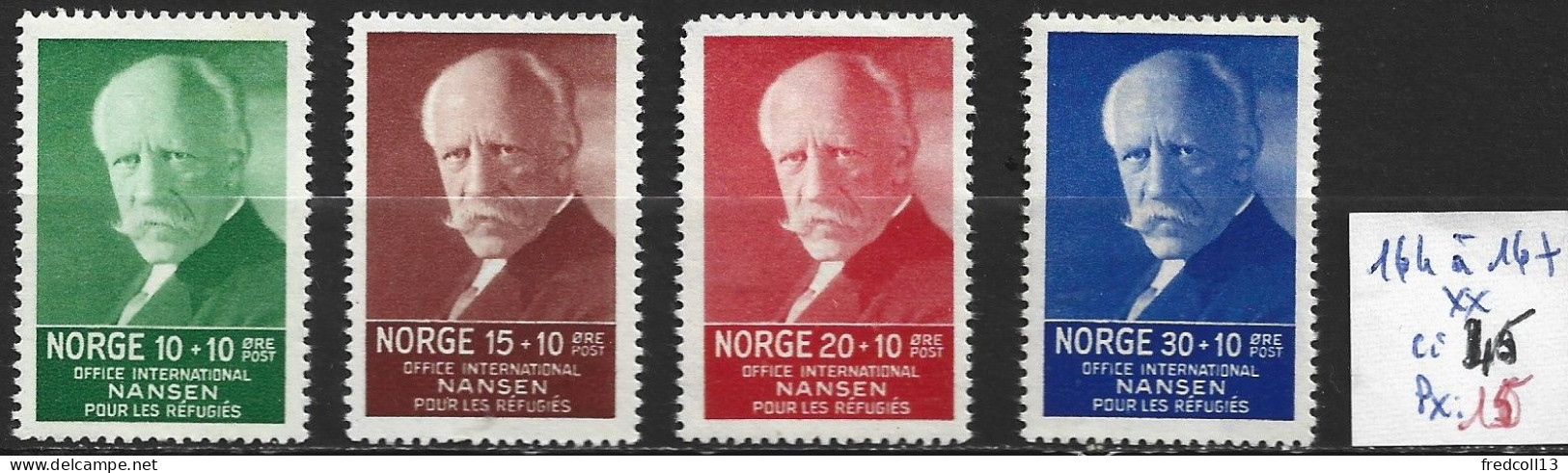 NORVEGE 164 à 67 ** Côte 45 € - Unused Stamps