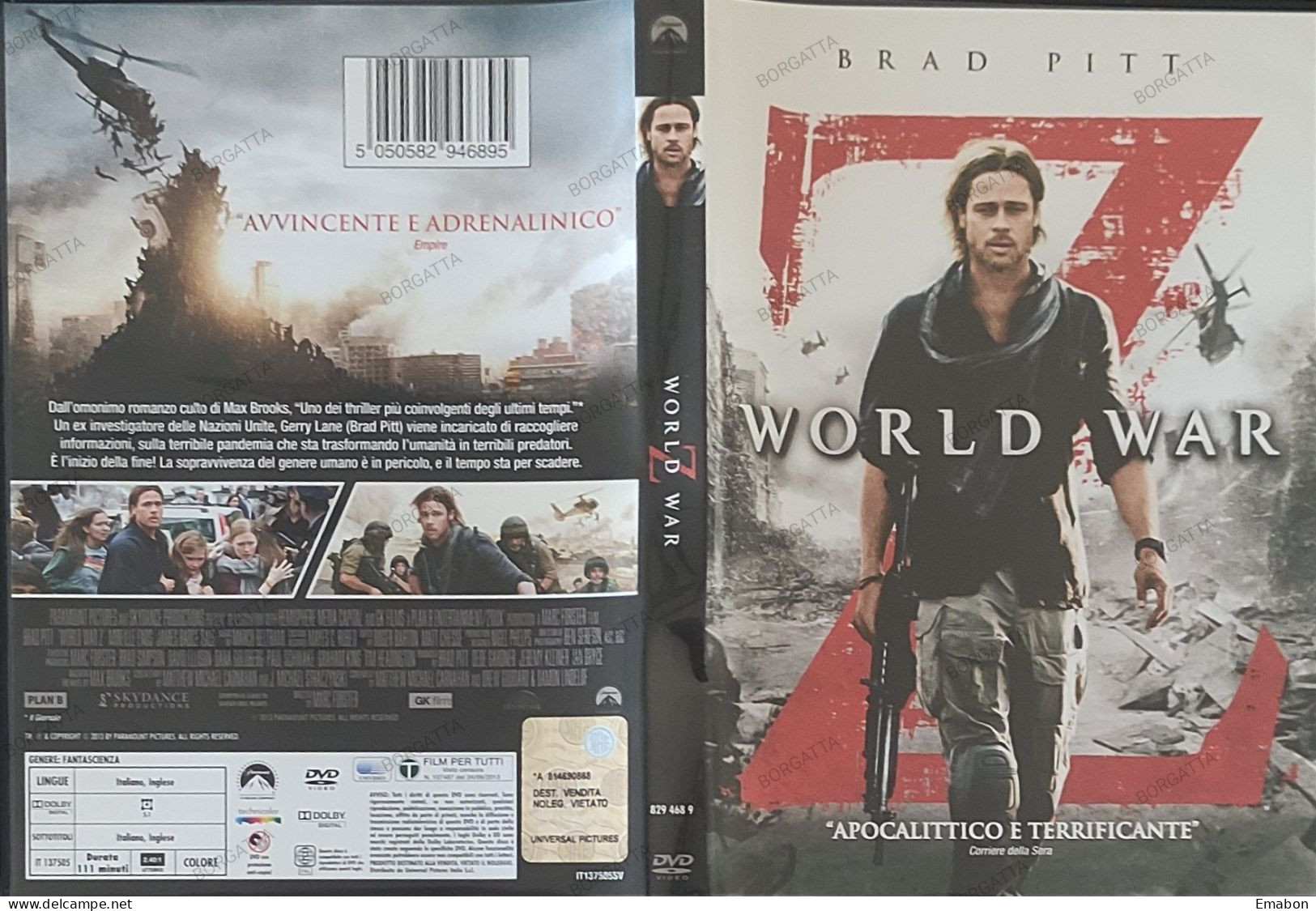 BORGATTA - FANTASCIENZA - Dvd WORLD WAR Z - PAL 2 - PARAMOUNT 2013 - USATO In Buono Stato - Sciences-Fictions Et Fantaisie