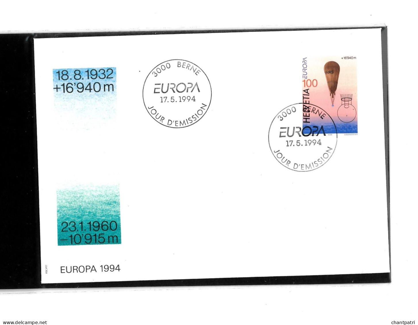 3000 Berne - Jour D'émission - Europa 1994 - 17 05 1994 - Beli FDC 099 - Brieven En Documenten