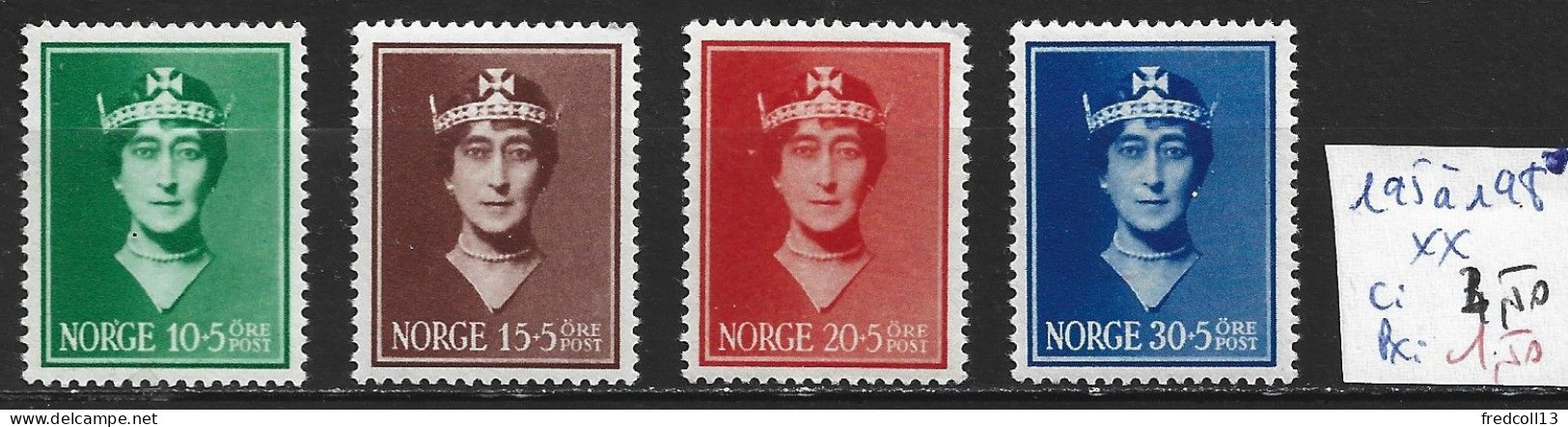 NORVEGE 195 à 98 ** Côte 4.50 € - Neufs