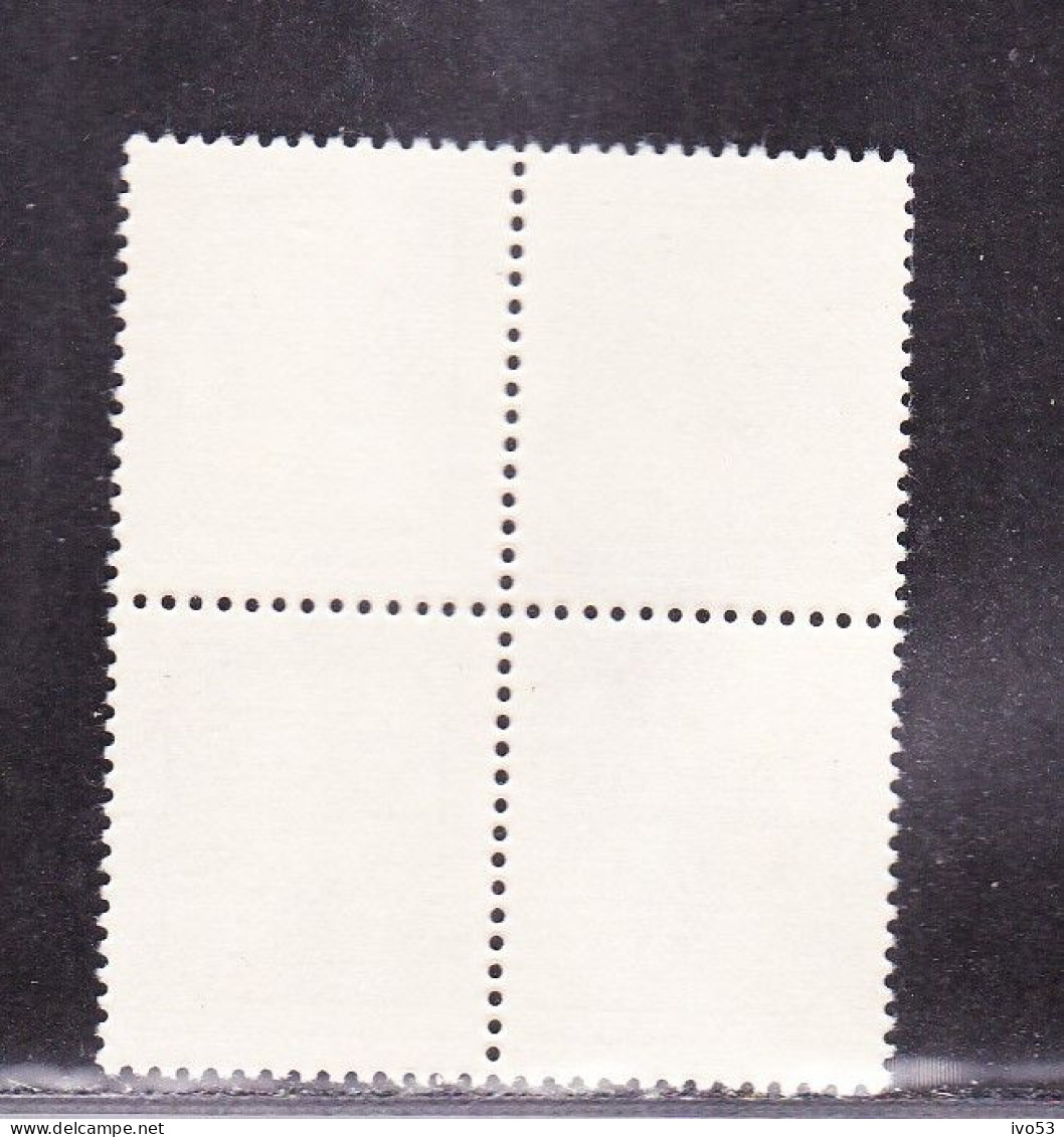 1967 Nr PRE788-P2** Zonder Scharnier,blokje Van 4:wit Papier.Heraldieke Leeuw:60c.Opdruk Type G. - Typo Precancels 1967-85 (New Numerals)