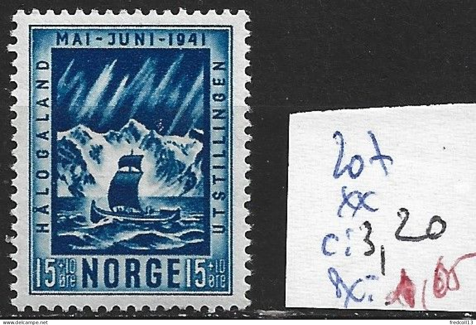 NORVEGE 207 ** Côte 3.20 € - Ungebraucht