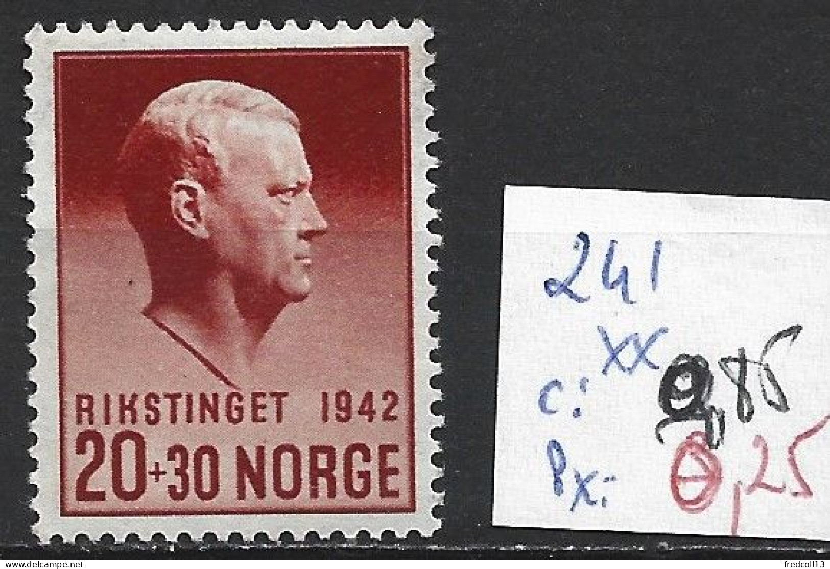 NORVEGE 241 ** Côte 0.85 € - Ongebruikt