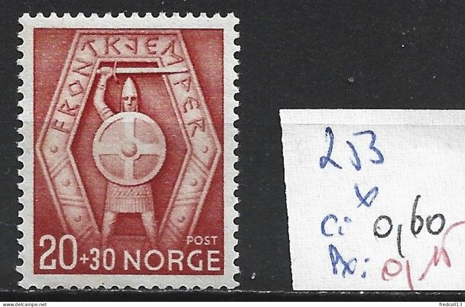 NORVEGE 253 * Côte 0.60 € - Neufs