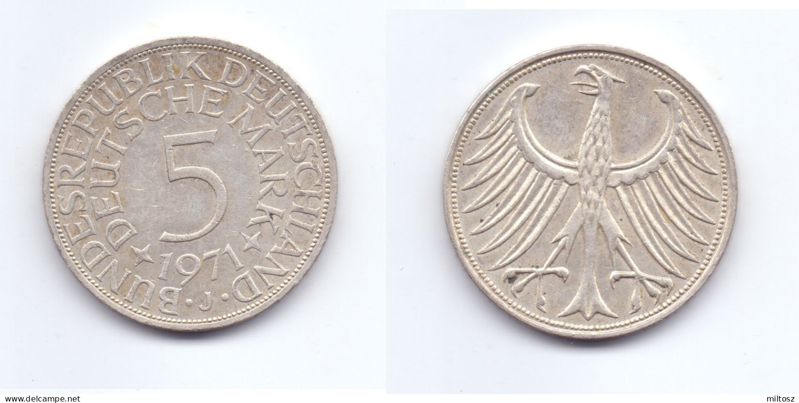 Germany 5 Mark 1971 J - 5 Marchi