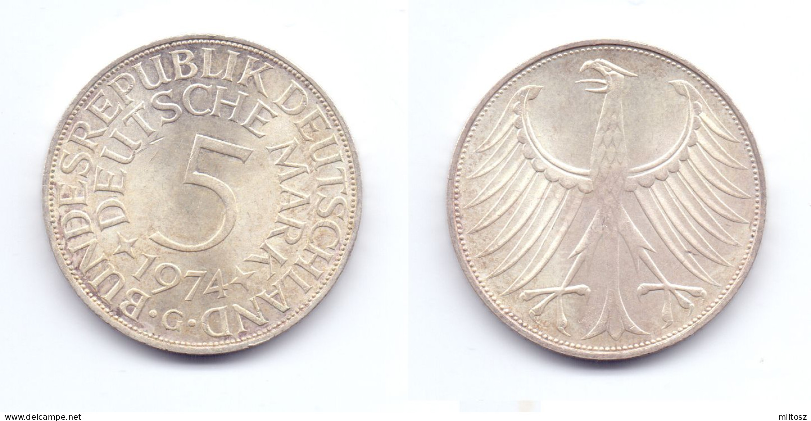 Germany 5 Mark 1974 G - 5 Marchi