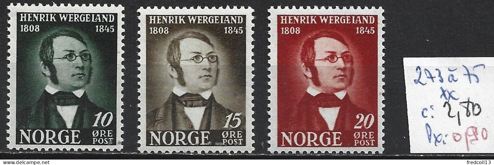 NORVEGE 273 à 75 ** Côte 2.80 € - Unused Stamps