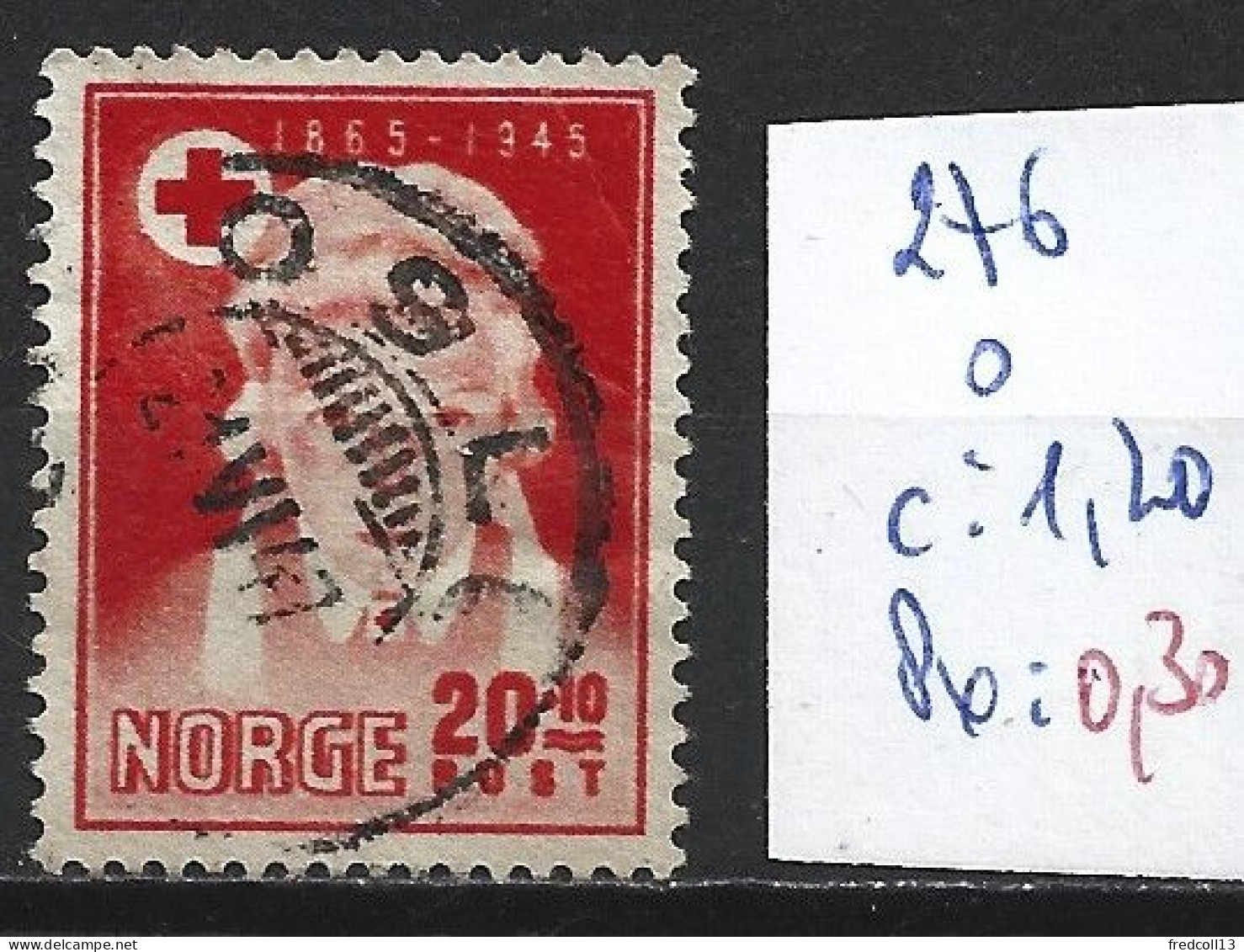 NORVEGE 276 Oblitéré Côte 1.20 € - Oblitérés