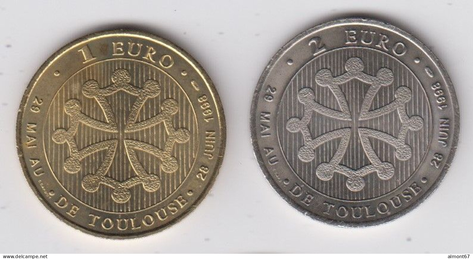 Toulouse - 1 Euro Et 2 Euro  1998 - Euro Der Städte