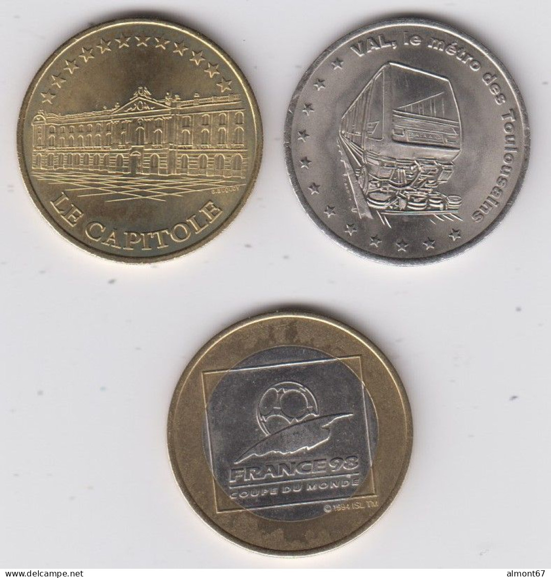 Toulouse - 1 Euro - 2 Euro Et 10 Euro 1998 - Euros Des Villes