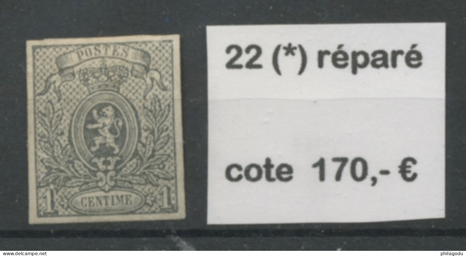 22 (*) Réparé Hersteld   Cote 170,- € - 1866-1867 Blasón