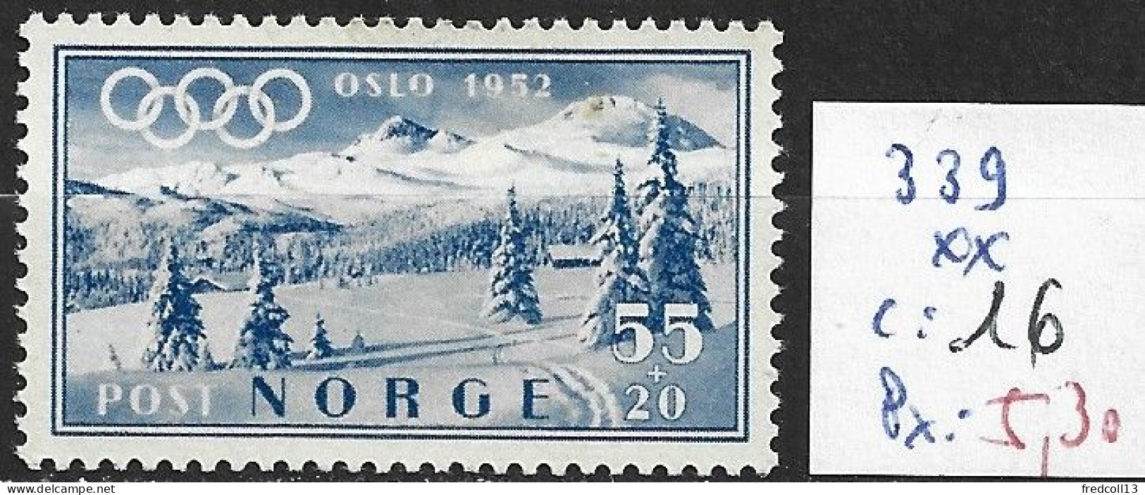 NORVEGE 339 ** Côte 16 € - Unused Stamps