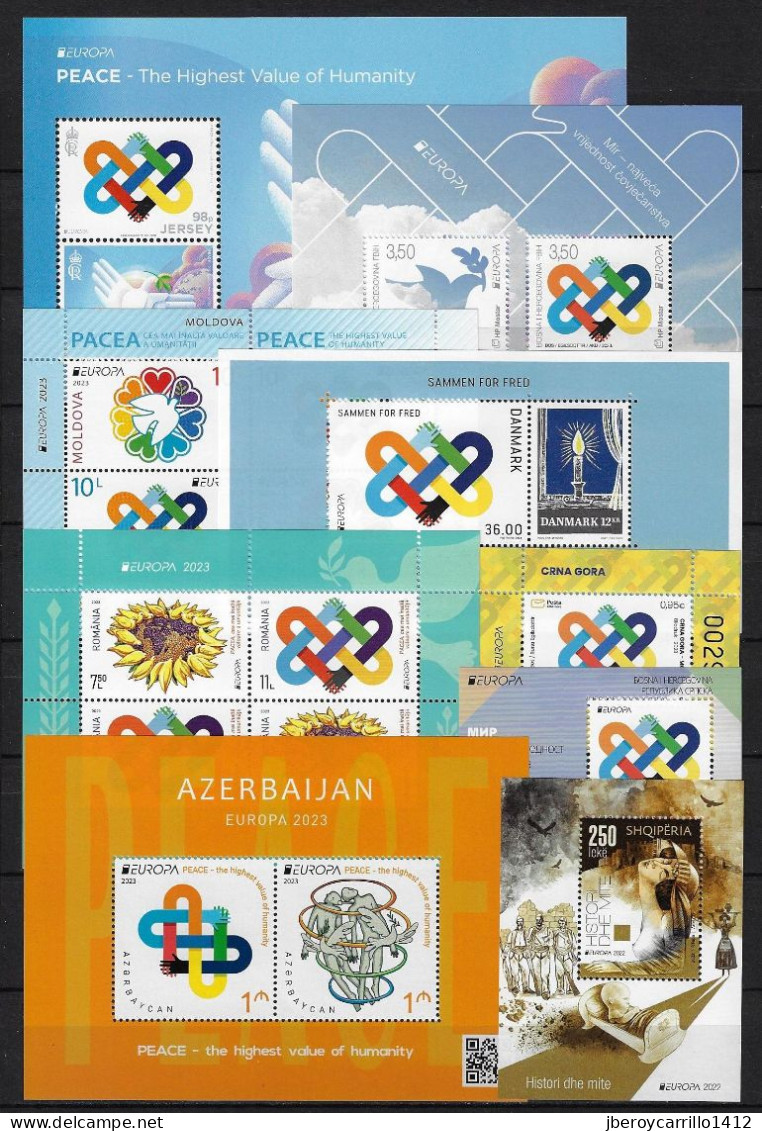 EUROPE 2023-"PEACE.-The Highest Value Of Humanity"-COMPLETE COLLECTION+COMPLEMENTARIES For EDIFIL SUPPLEMENTS And OTHERS - Collezioni