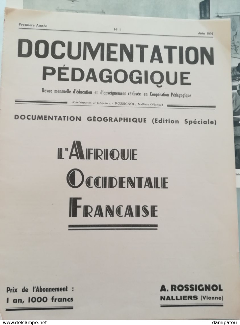 AFRIQUE OCCIDENTALE FRANCAISE (DOCUMENTATION PEDAGOGIQUE) - Fiches Didactiques