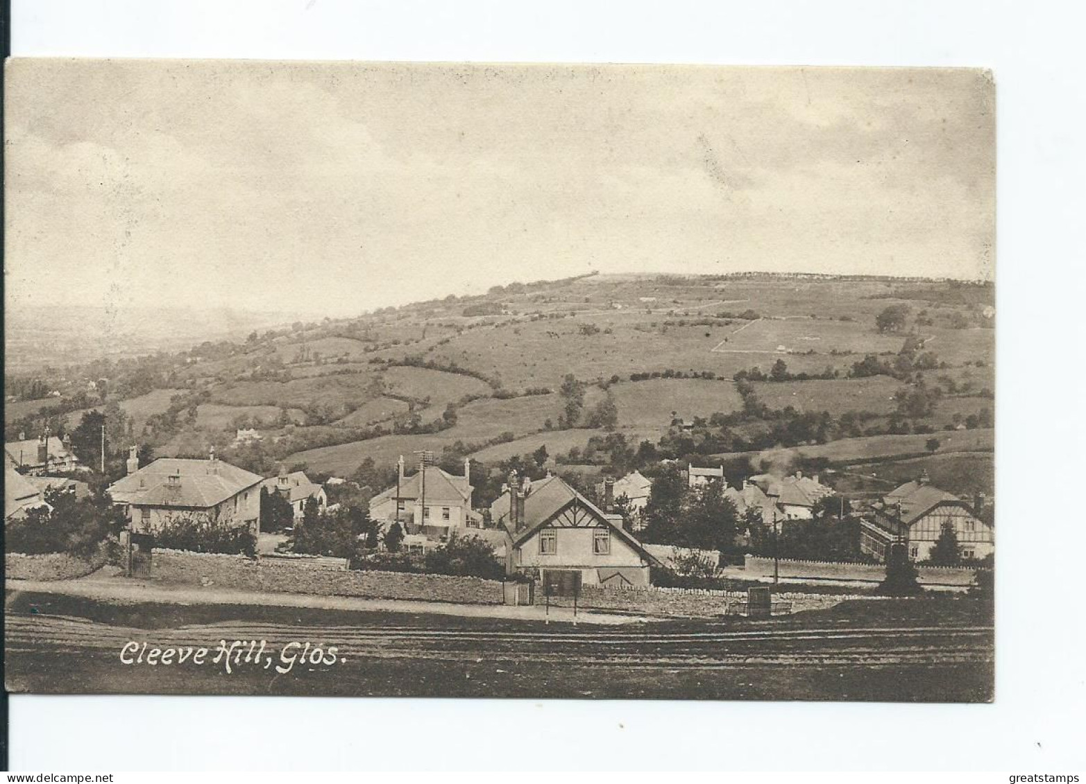 Gloucestershire Cleeve Hill Railway Line Frith's Posted 1910 Machine Cancel Postcard - Gloucester