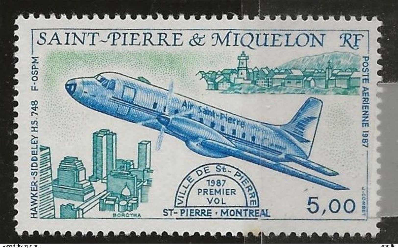 Saint Pierre Et Miquelon YT PA64, 66 Hawker Siddley, Hidenbourg N** MNH - Unused Stamps