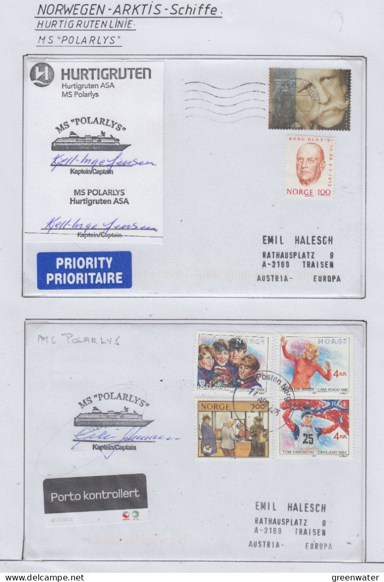 Norway Hurtigruten MS Polarlys 2 Covers (HI191A) - Barcos Polares Y Rompehielos