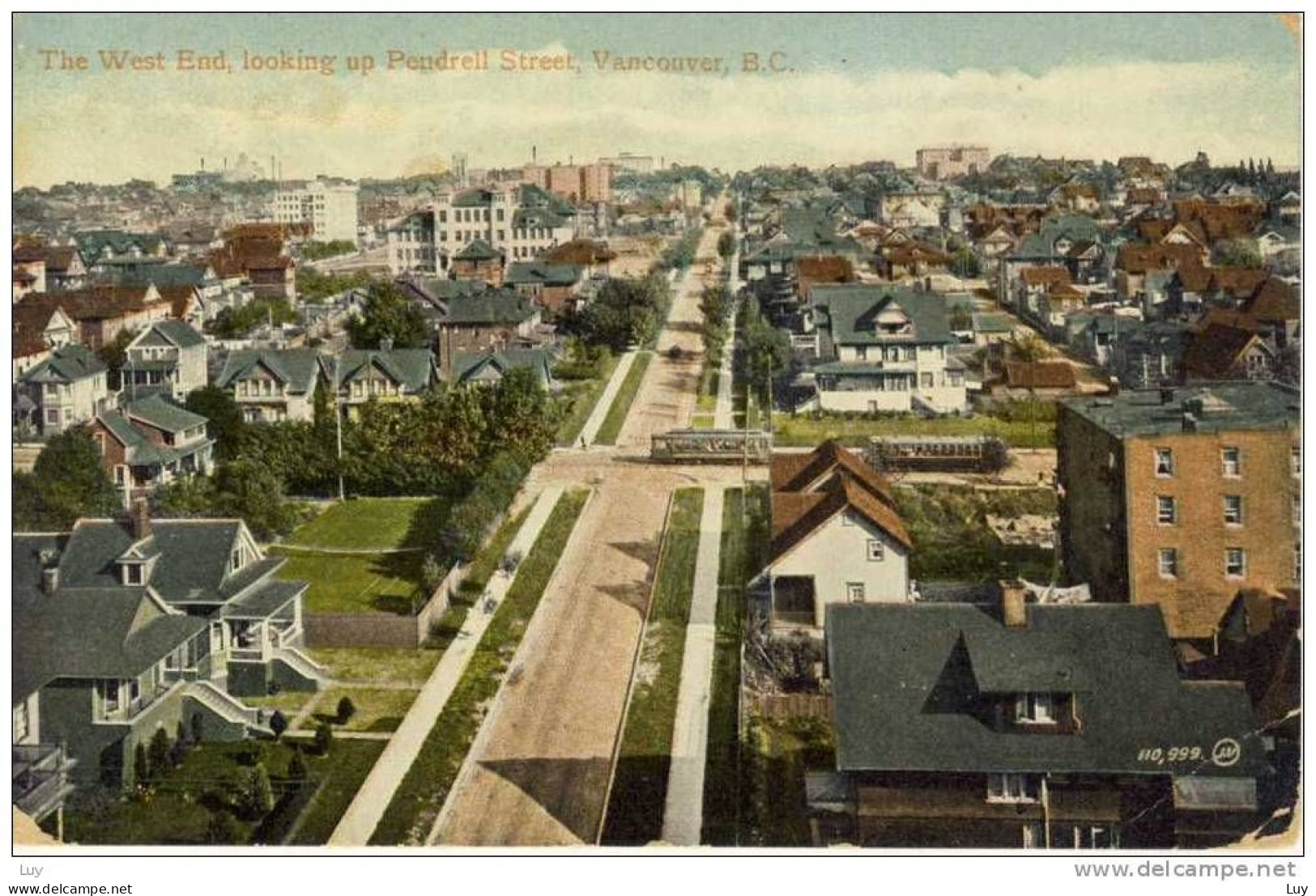 VANCOUVER, B.C.  - The West End, Looking Up Pendrell Street, - Vancouver