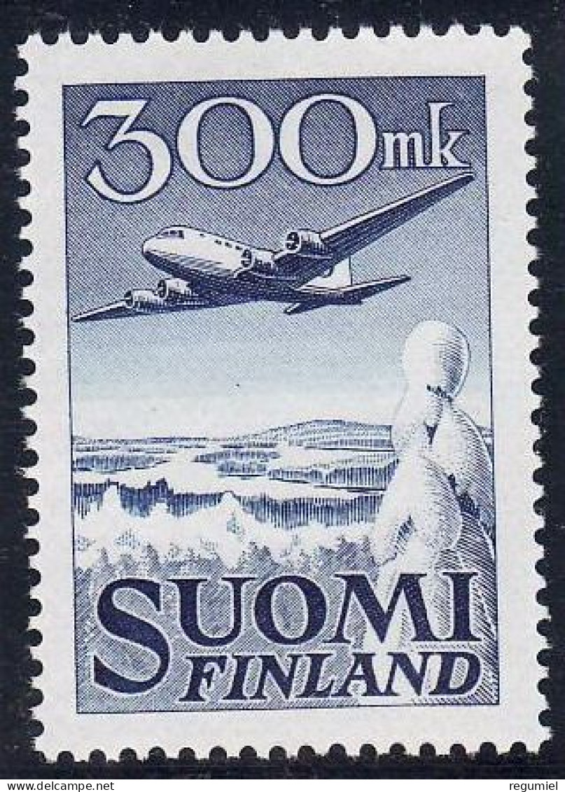 Finlandia Aereo  3. ** MNH.1950 - Unused Stamps