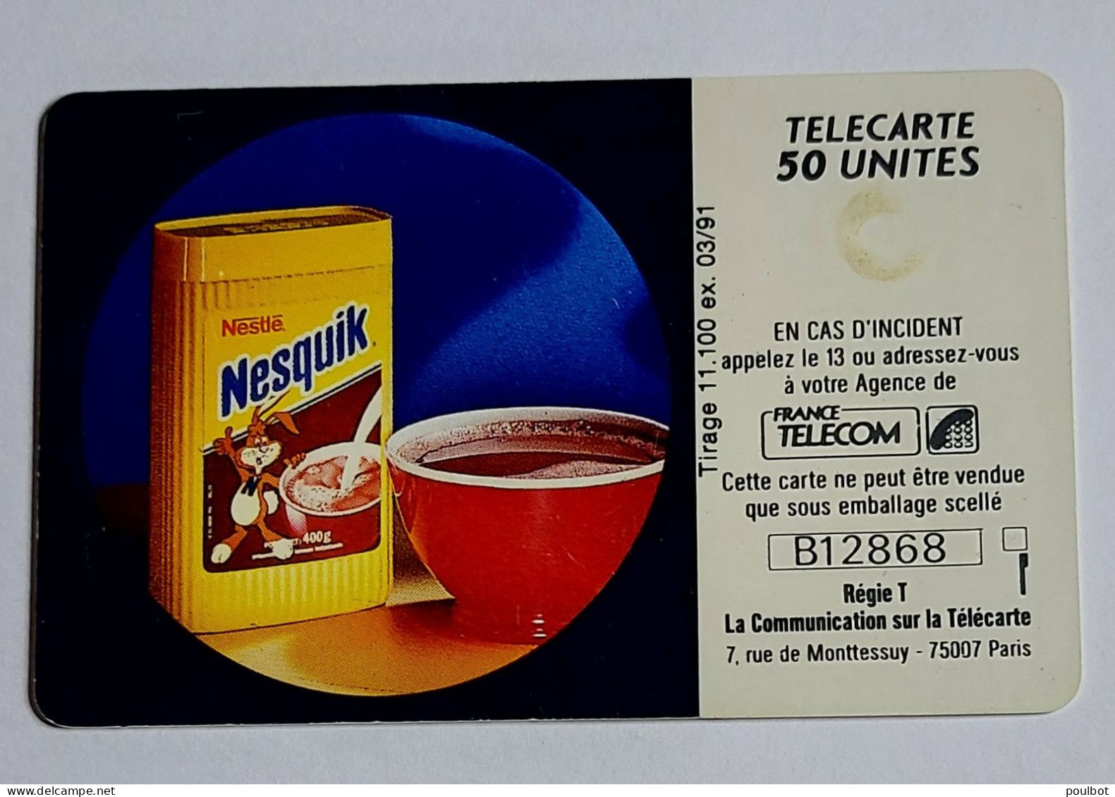 Télécarte 50 Unité En 13 Nesquik  03 91 - 50 Einheiten