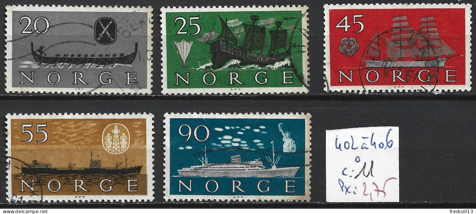 NORVEGE 402 à 406 Oblitérés Côte 11 € - Used Stamps