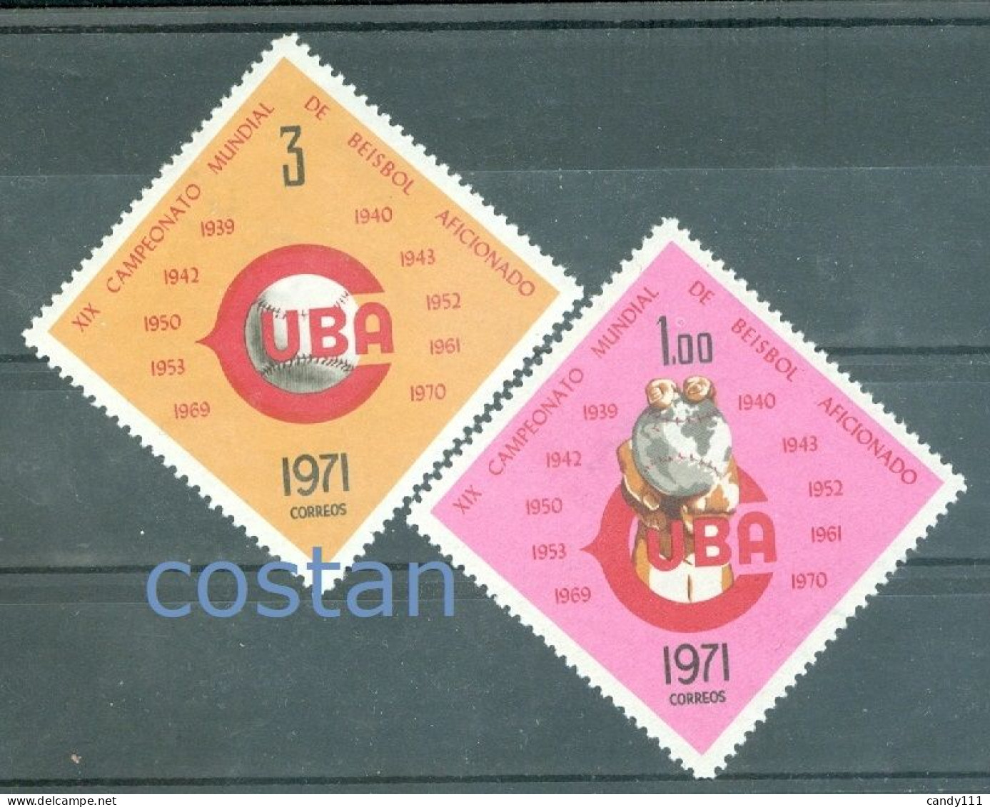 1971 Baseball Amateur World Championships,baseball Ball,cuba,1728,MNH - Base-Ball