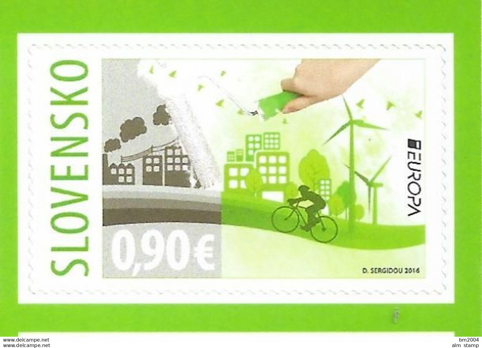 2016 Slowakei Mi.790**MNH   Europa: Umweltbewusst Leben. - Nuevos