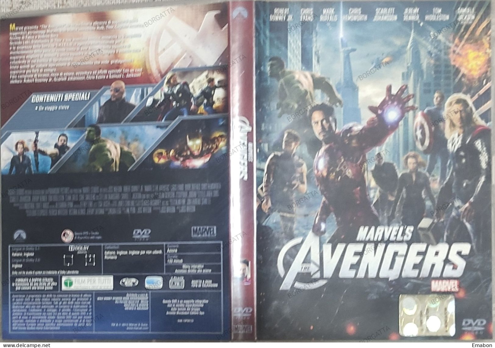 BORGATTA - FANTASCIENZA - DVD MARVELS THE AVENGERS - PAL 2 - PARAMOUNT 2012- USATO In Buono Stato - Ciencia Ficción Y Fantasía