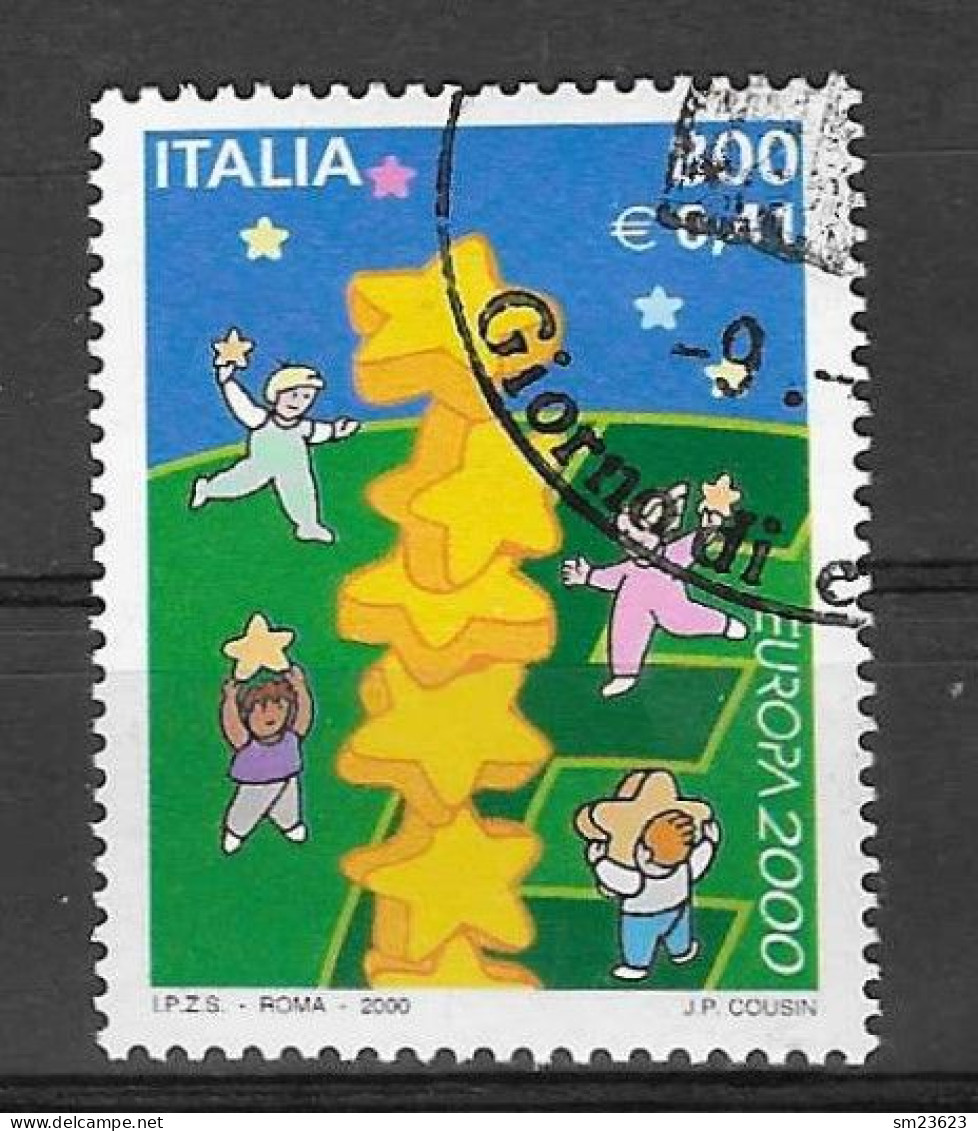 Italien / Italia  2000  Mi.Nr. 2702 , EUROPA CEPT Kinder Bauen Sternenturm - Gestempelt / Fine Used / (o) - 2000