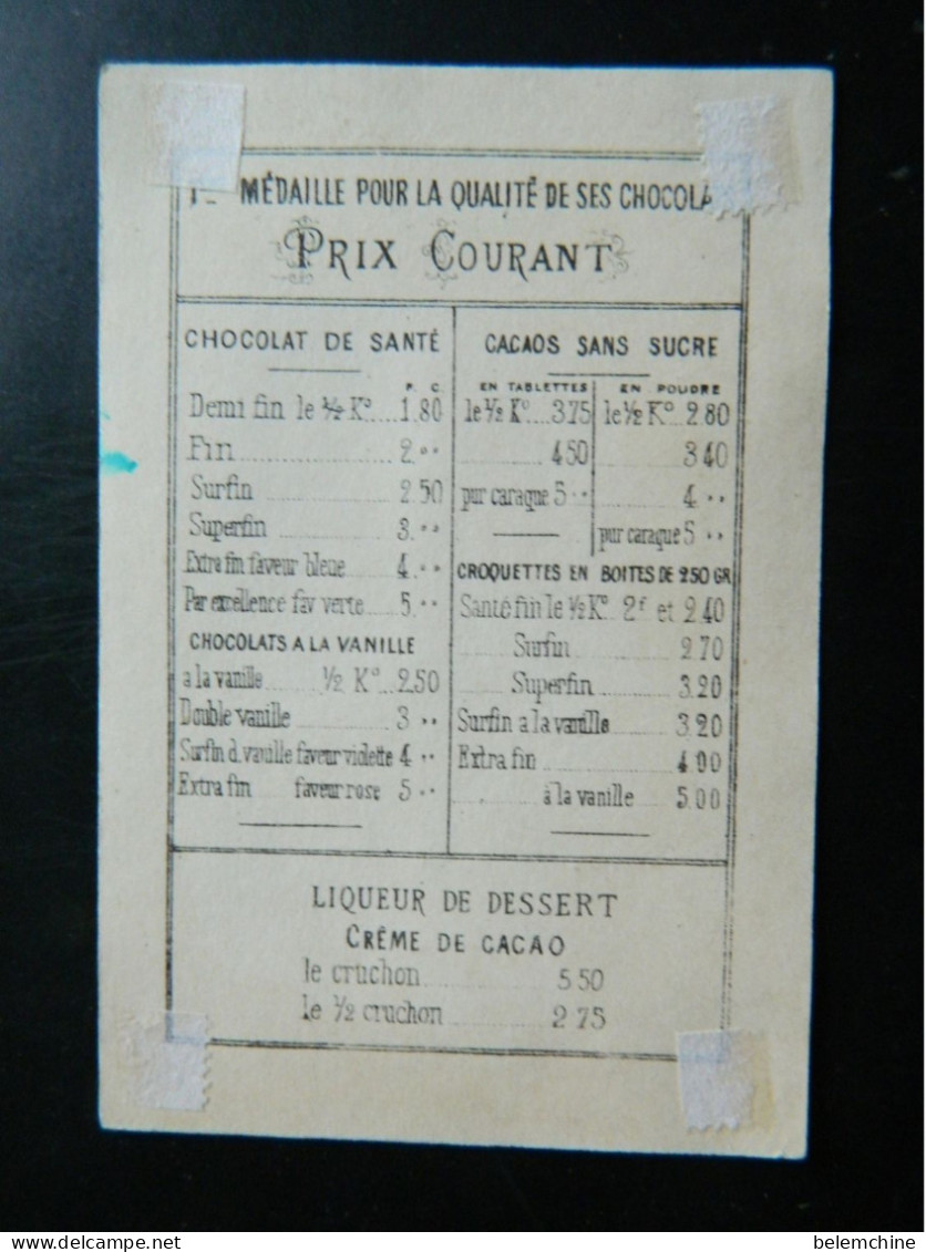 CHROMO  CHOCOLAT IBLED     ( 10,5  X 7   Cms)   MUSEE DU LOUVRE  PORT   DE LARGILLIERE - Ibled