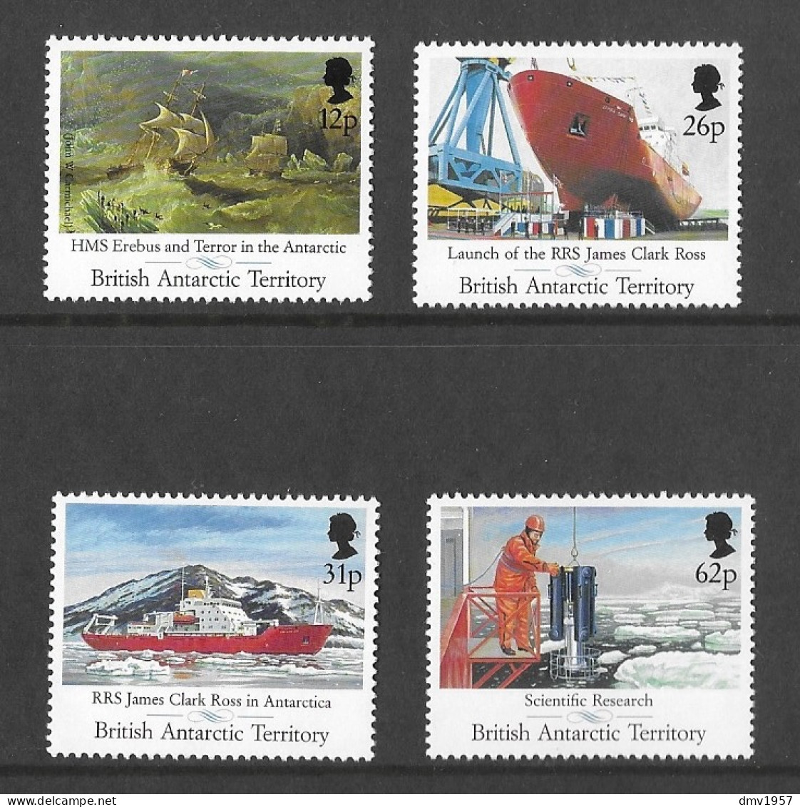British Antarctic Territory 1991 MNH Maiden Voyage Of James Clark Ross (Research Ship) Sg 200/3 - Unused Stamps