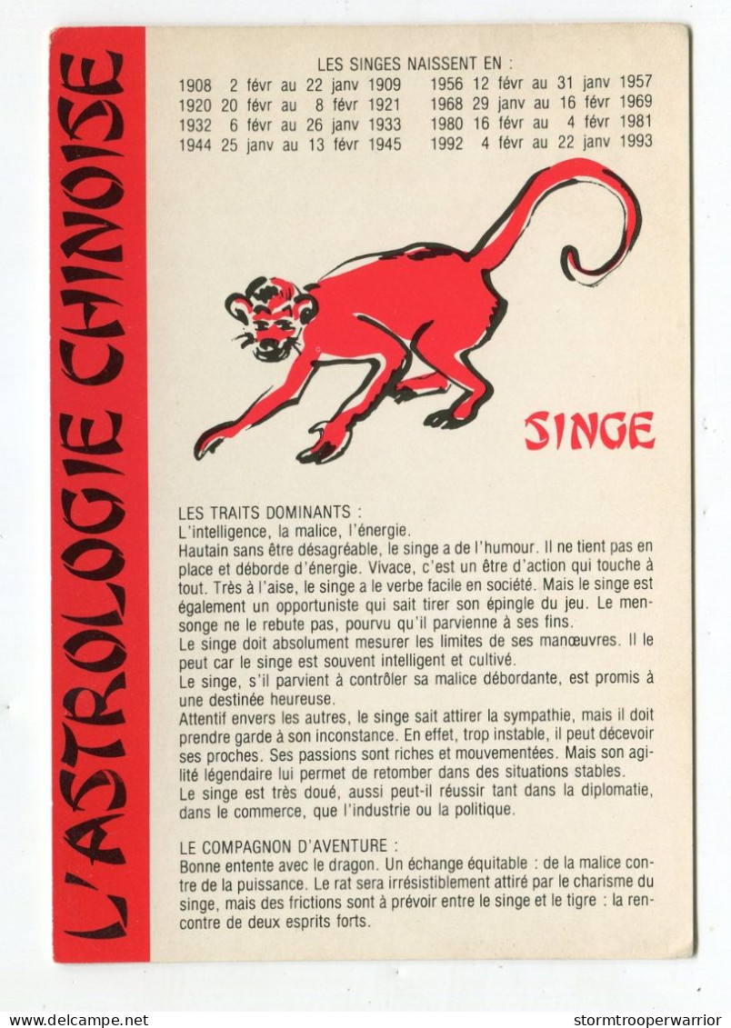 Astrologie Chinoise Singe - 1983 - Astrologie