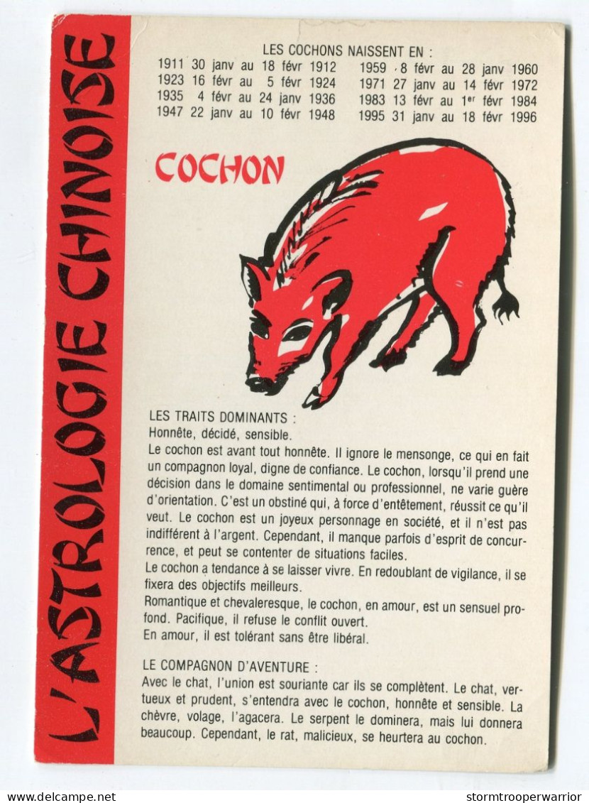 Astrologie Chinoise Cochon - 1983 - Astrologie