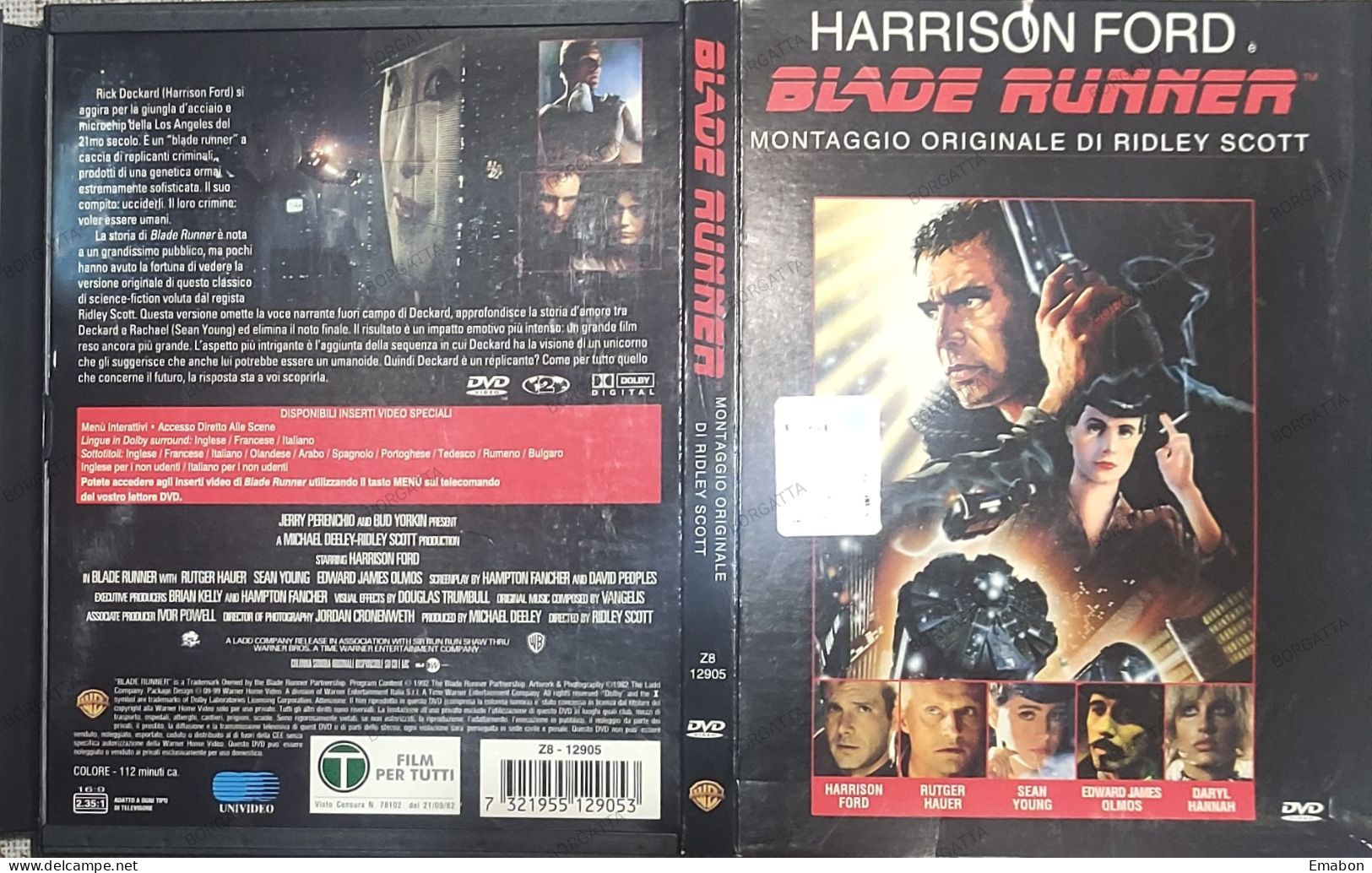 BORGATTA - FANTASCIENZA - BOX DVD BLADE RUNNER - HARRISON FORD -PAL 2 - PARAMOUNT 1999 - USATO In Buono Stato - Sciences-Fictions Et Fantaisie