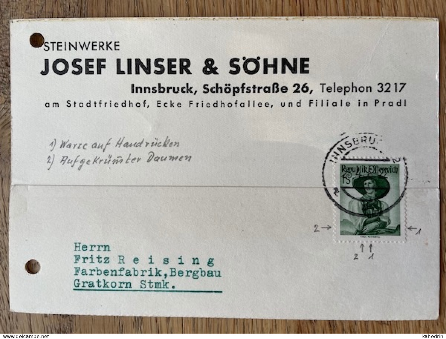 Österreich / Austria 1956, Plattenfehler / Druckzufälligkeit Mi. # 912, Bitte Lesen! - Errors & Oddities