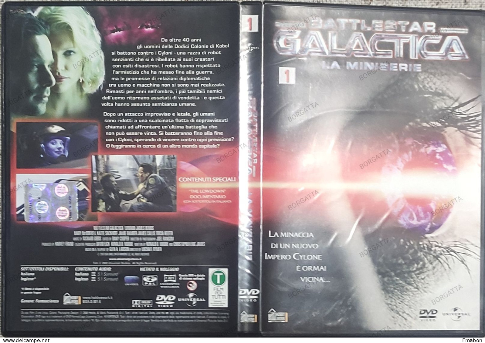 BORGATTA - FANTASCIENZA - DVD BATTLESTAR GALACTICA LA MINISERIE - PAL 2 - HOBBY&WORK 2008- USATO In Buono Stato - Science-Fiction & Fantasy