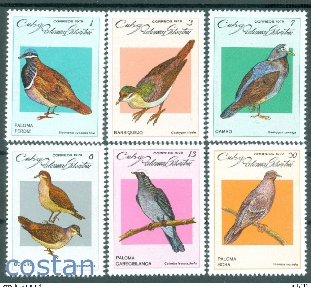 1979 Wild Pigeons,blue-headed Quail Dove,plain Pigeon,white.c,cuba,2367,MNH - Duiven En Duifachtigen