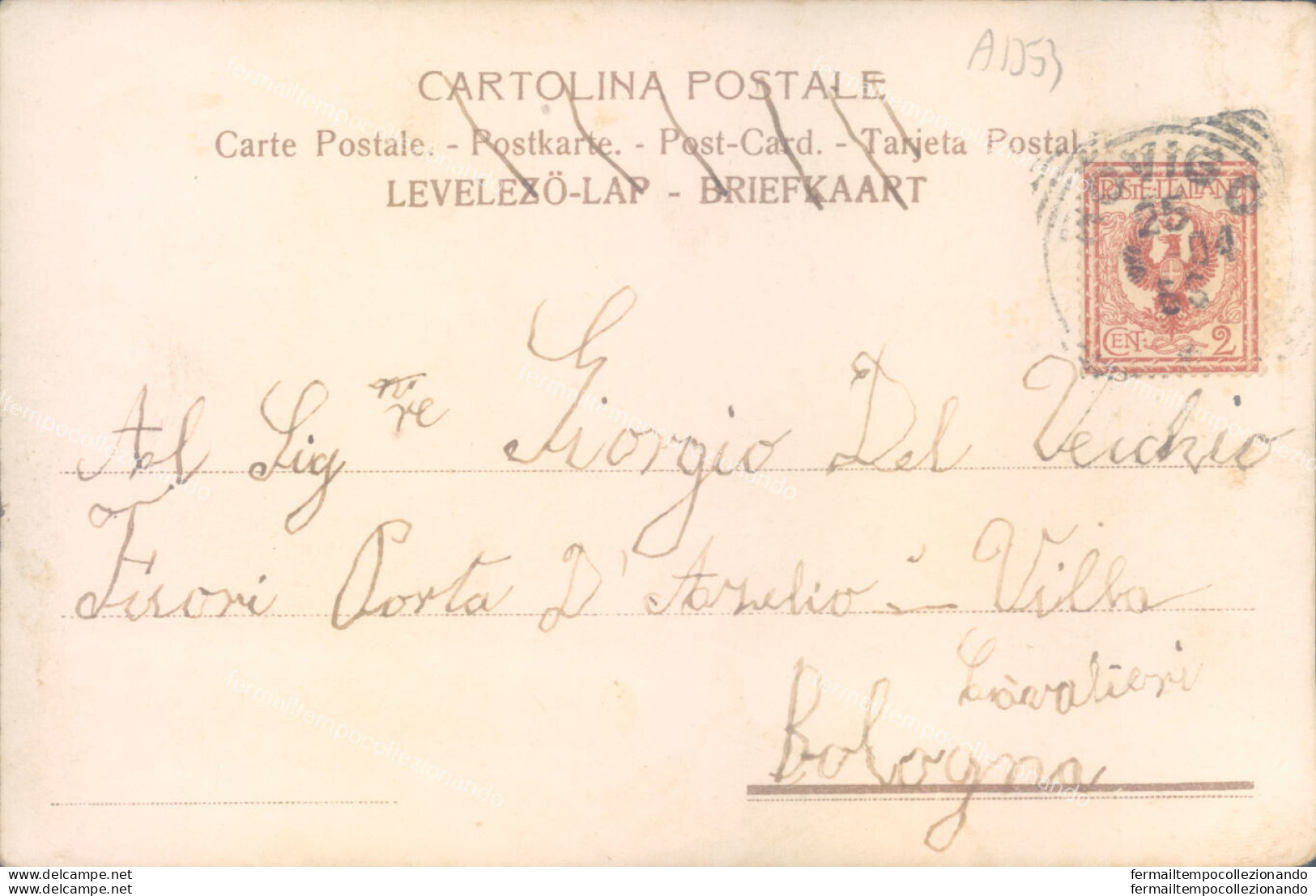 Ad53 Cartolina Rovigo Citta' Riveera Bagni 1904 - Rovigo