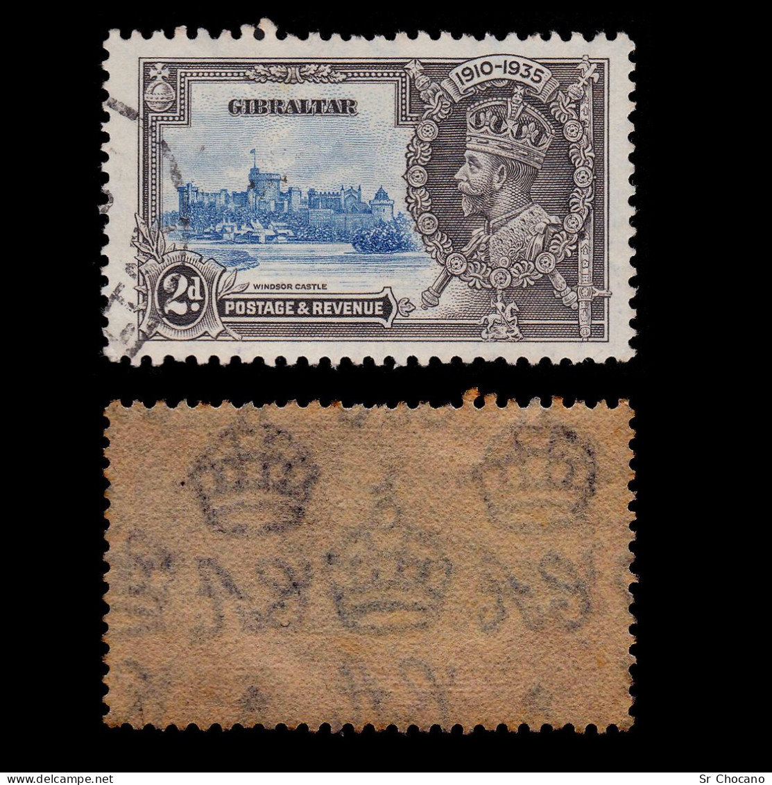 GIBRALTAR STAMP.1935.JUBILEE.2d.SG.114.USED. - Gibraltar