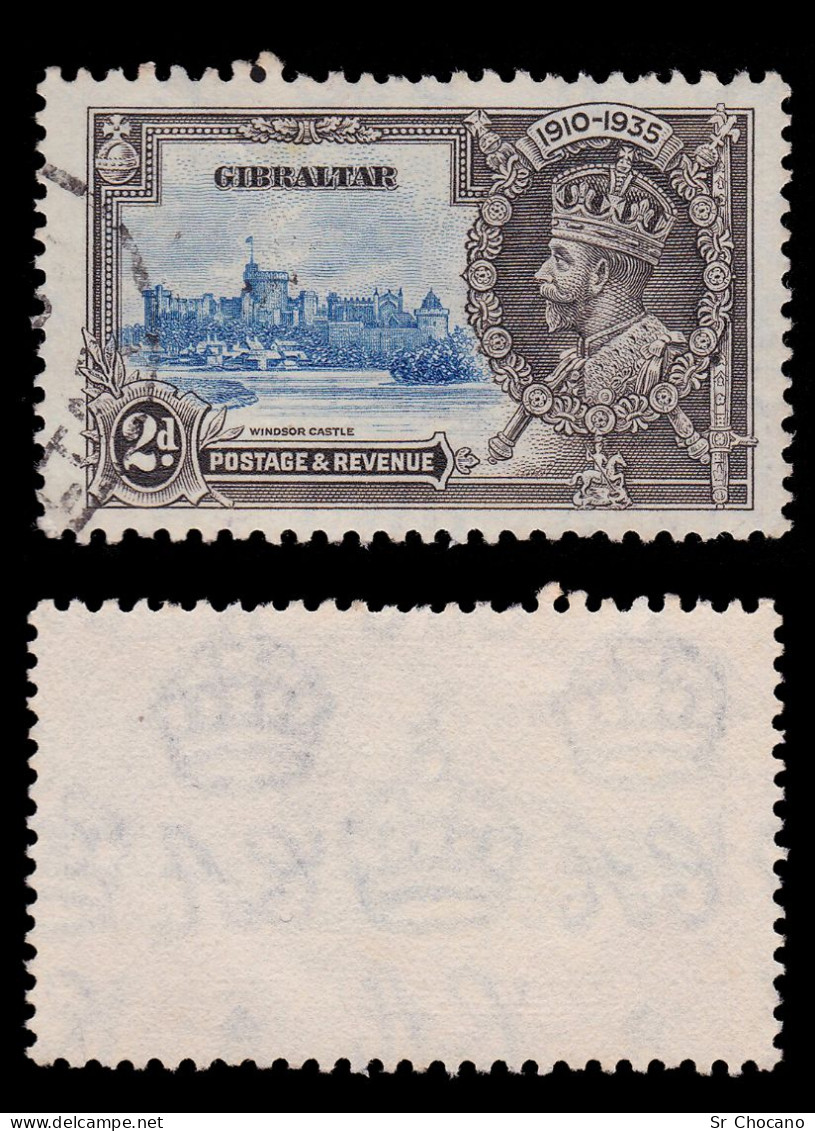 GIBRALTAR STAMP.1935.JUBILEE.2d.SG.114.USED. - Gibraltar