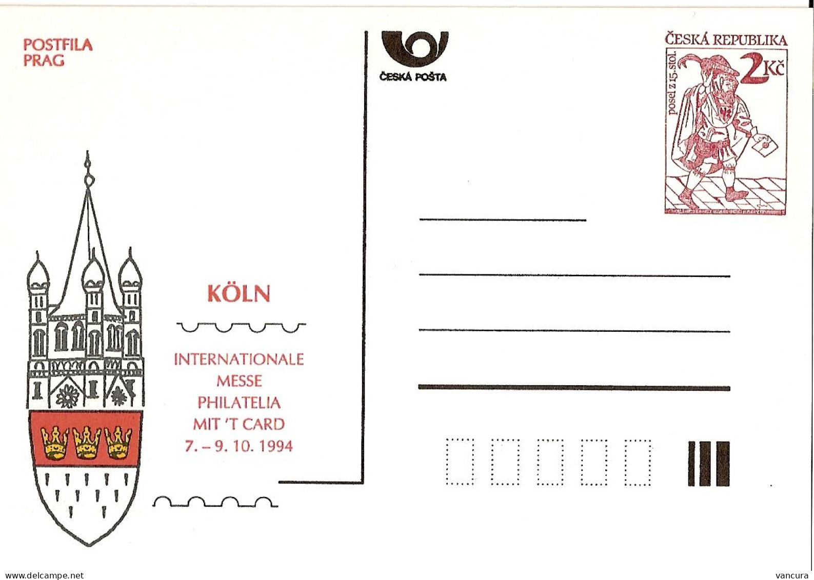 CDV A 4 Czech Republic Köln 1994 - Cartes Postales