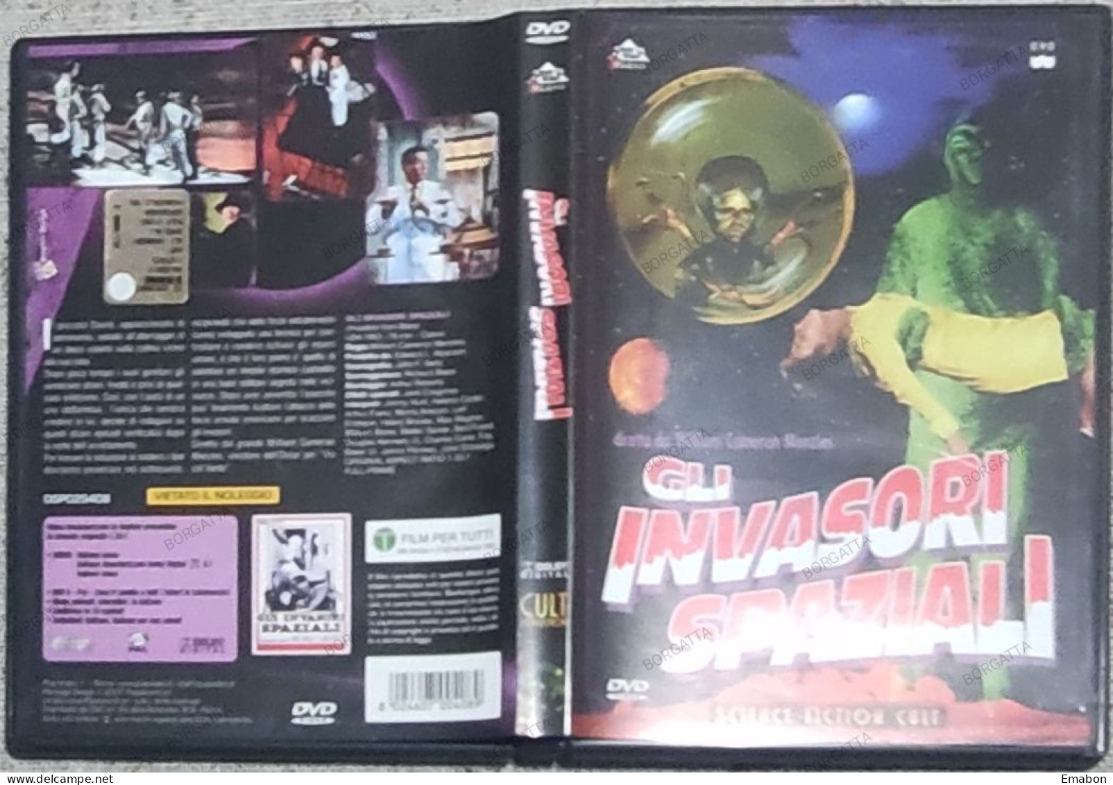 BORGATTA - FANTASCIENZA - DVD GLI INVASORI SPAZIALI - PAL ALL - PULPVIDEO 2001 - USATO In Buono Stato - Ciencia Ficción Y Fantasía