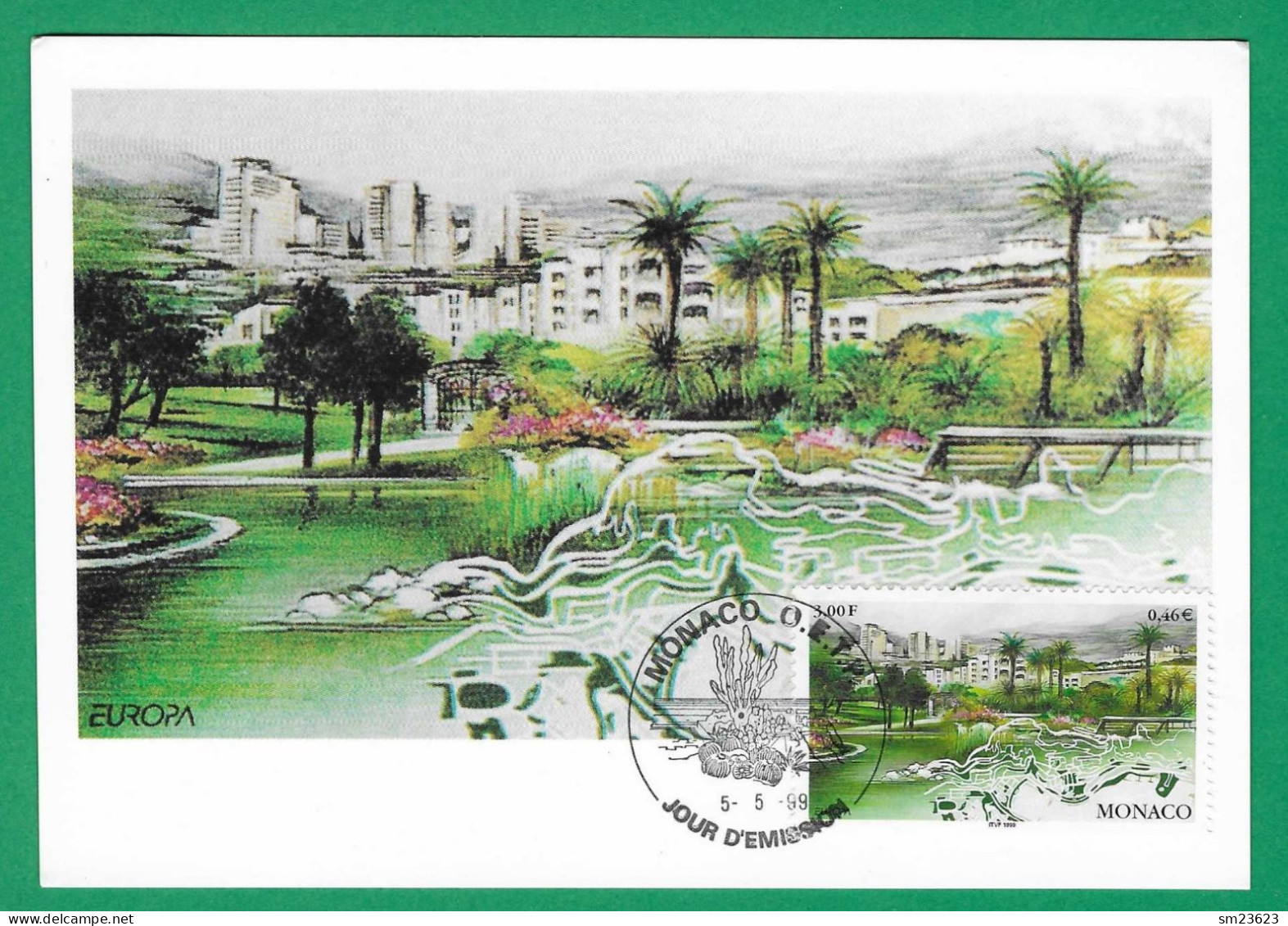 Monaco 1999  Mi.Nr. 2455 , EUROPA CEPT  Natur- Und Nationalparks - Maximum Card - Monaco Jour D'Emission 5-5-99 - 1999